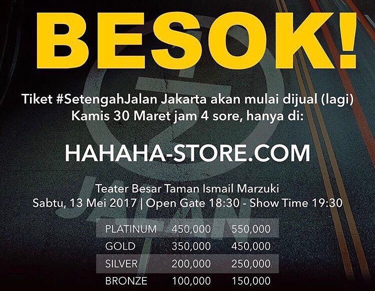 HAHAHA_store's tweet photo. Jangan lupa besok yah, Jam 4 sore, gih setel alarm! #SetengahJalan https://t.co/eCHjc8psfV