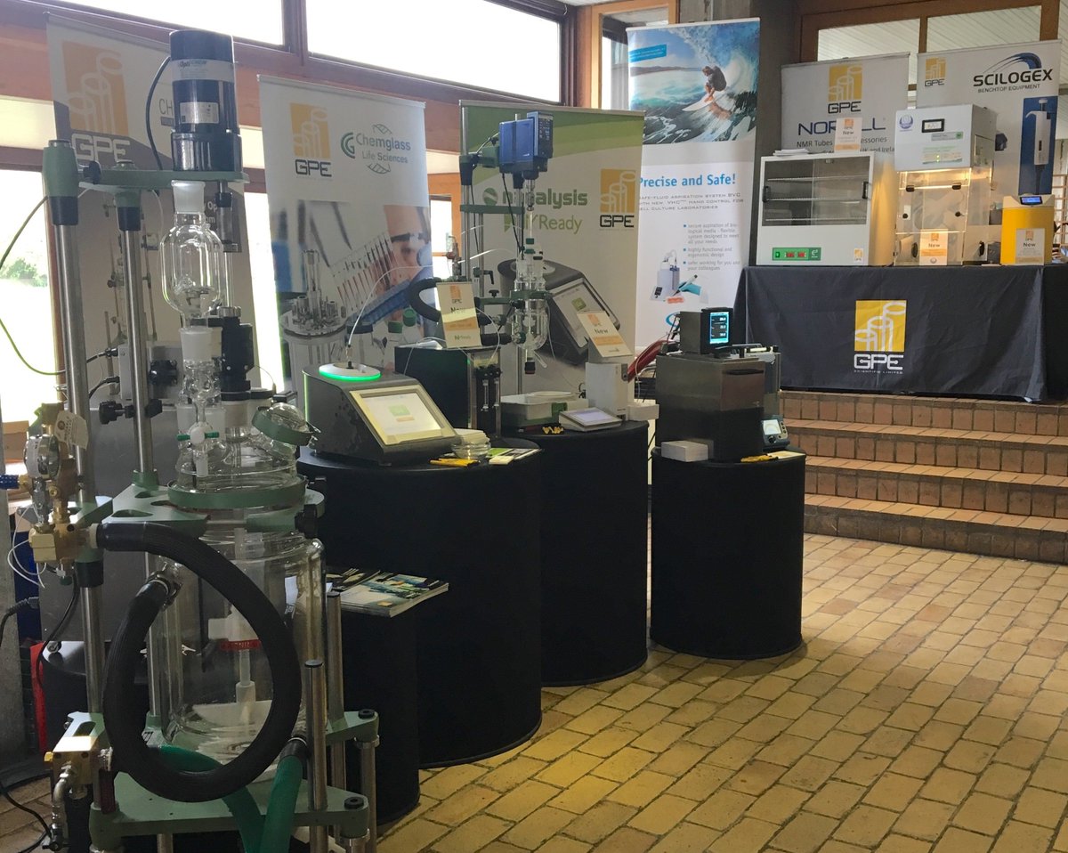 GPEScientific's tweet photo. All set up for #SCI Exhibition in Cambridge - speak with Simon or Barry.
Products from #Chemglass #Nanalysis #Genlab #Enbio #Scilogex https://t.co/gatTC07RZE
