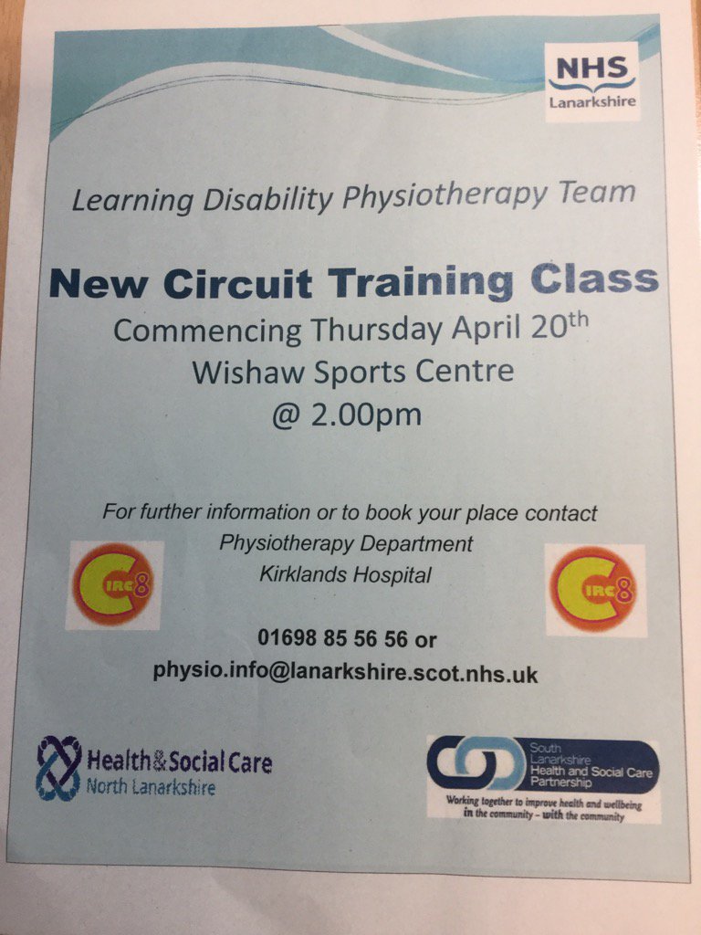 LDphysioNHSL's tweet photo. #Circ8 New class coming soon @nlleisure @NHSLanarkshire https://t.co/OsGdbHFSNO