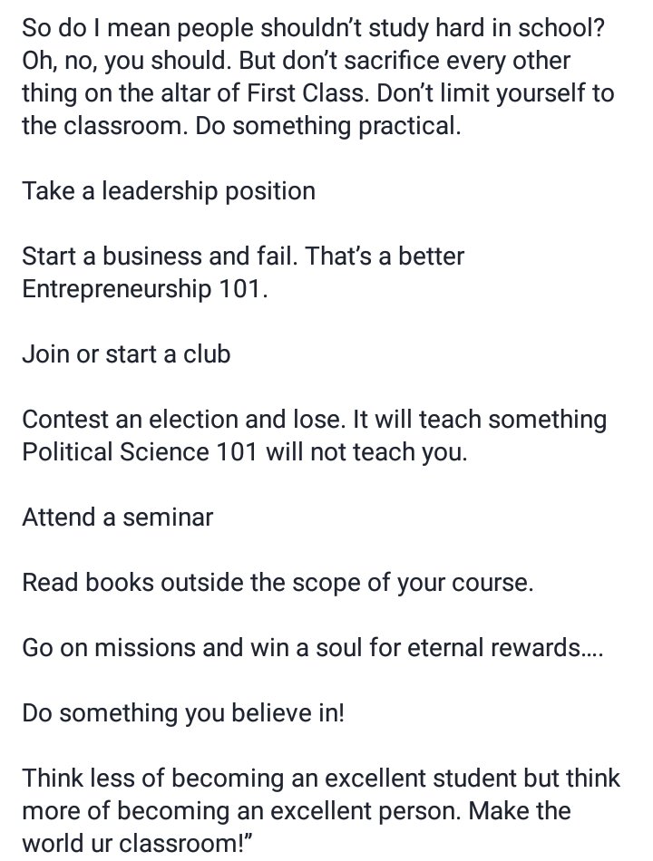 AfricaFactsZone's tweet photo. Prof. Isaac Abioye on the difference between academic excellence, and success in the real world. https://t.co/nXsGutRu0U