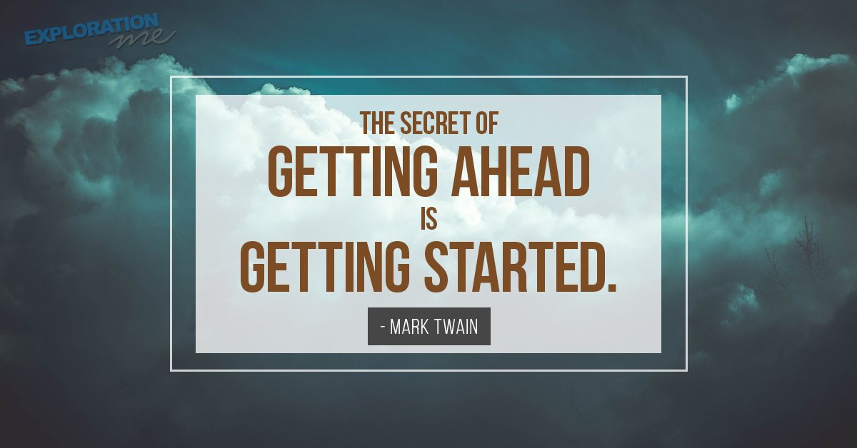 Having problems getting started on your project? Give this short article a read.
explorationme.com/secret-getting…