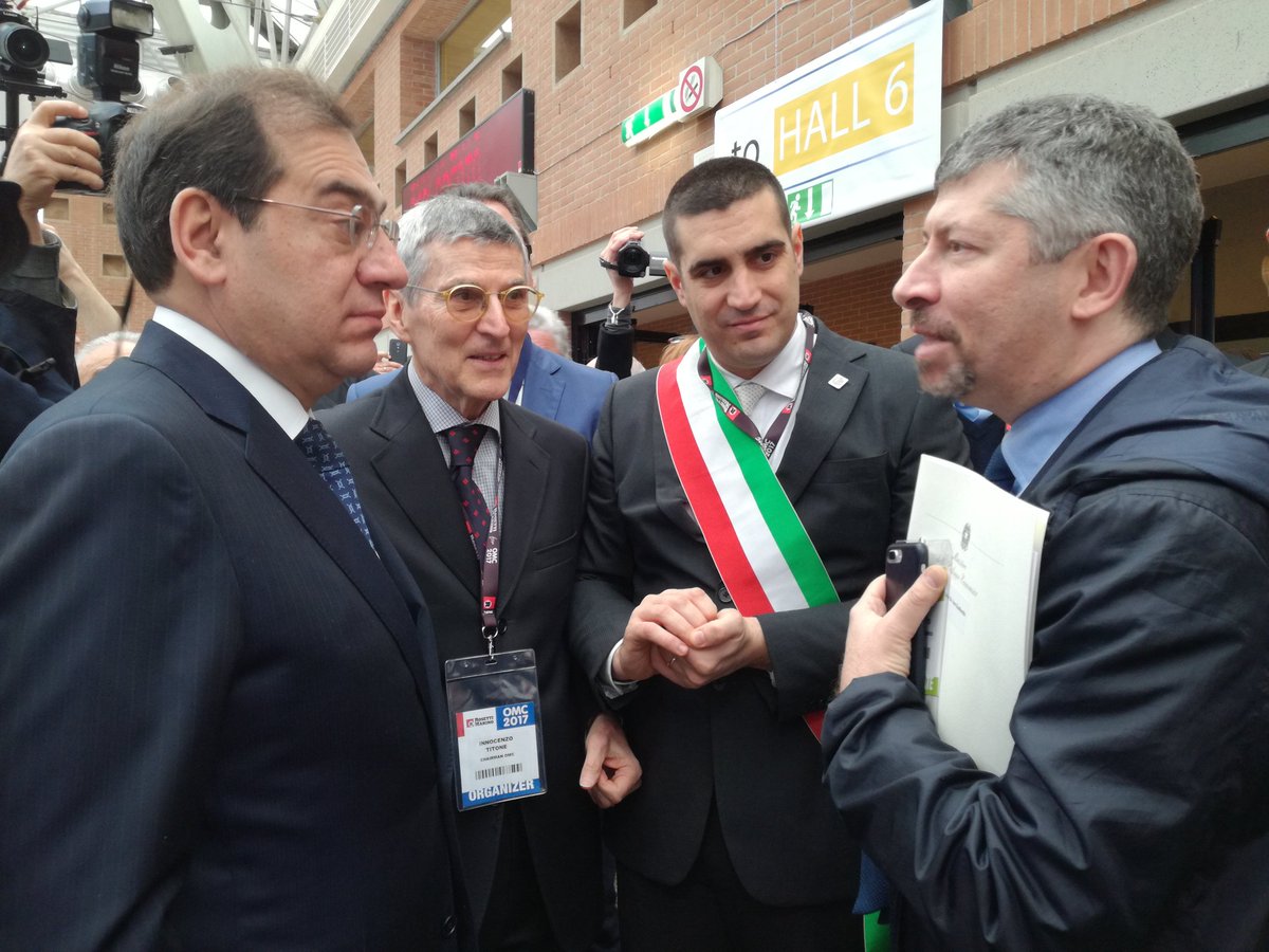 BasilicataOil's tweet photo. Inaugurazione #OMC2017 con Tarek ElMolla, Ministro Petrolio egiziano, @c_descalzi, Ceo @eni, Marc Benayoun,Ceo @EdisonNews @Conf_Basilicata https://t.co/PoB1AxUB08