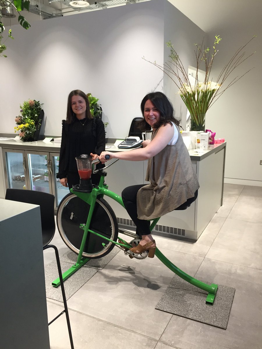 AssaelArchitect's tweet photo. From cycling in Richmond park last night to smoothie-making cycling. Thanks
@LuvSmoothieBike -we're definitely all getting our #5aday today! https://t.co/KPbRs0zPn2