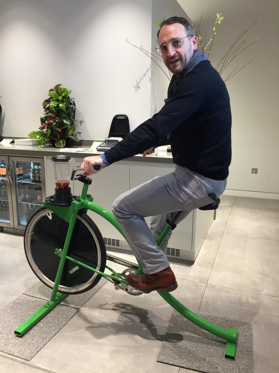AssaelArchitect's tweet photo. From cycling in Richmond park last night to smoothie-making cycling. Thanks
@LuvSmoothieBike -we're definitely all getting our #5aday today! https://t.co/KPbRs0zPn2