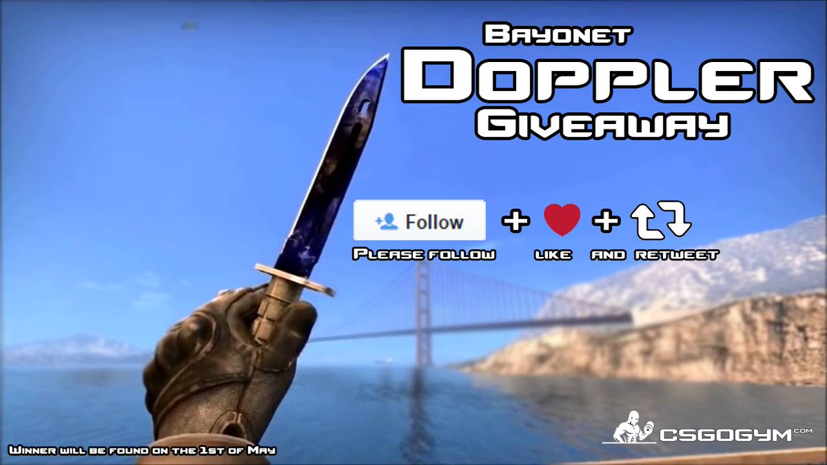 csgogym's tweet image. 🏆Giveaway - Bayonet Doppler🏆

- Retweet
- Follow @csgogym
- Like
gleam.io/NqdJ4/doppler
Good luck! 🍀
#giveaway #CSGOgiveaway #csgogym