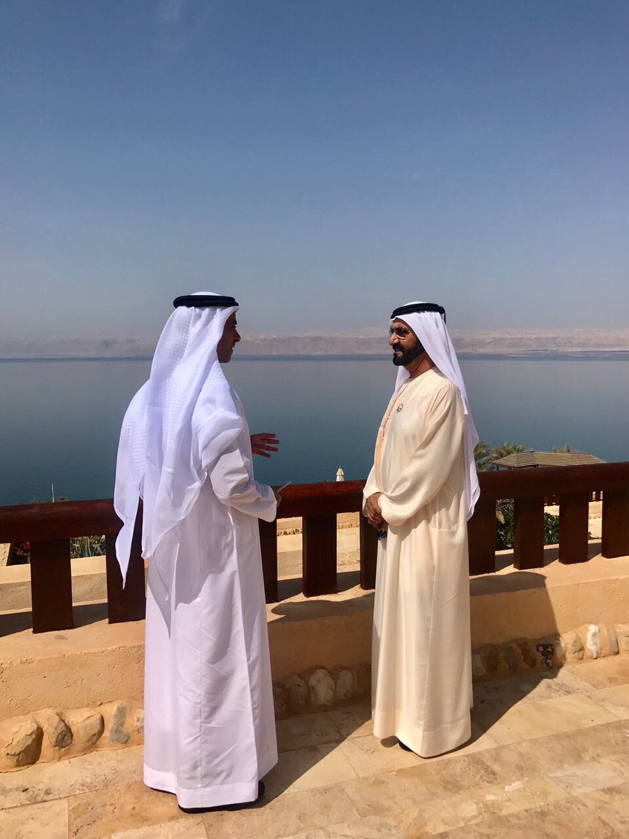 SaifBZayed's tweet photo. مع سيدي صاحب السمو الشيخ محمد بن راشد، في المملكة الأردنية وإطلالة على البحر الميت. https://t.co/zff1n0iqtR