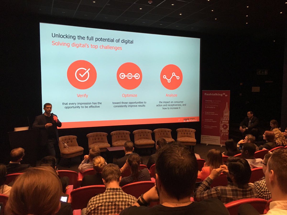 flashtalking's tweet photo. David Hahn from Integral Ad Science on unlocking the full potential of digital #Analytics17 #verify #optimise #analyse #data #onlineads https://t.co/PI2o7ItBhd
