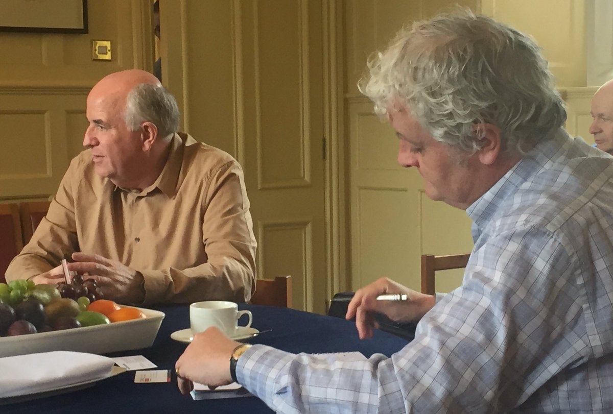Beckettway's tweet photo. Michael Walker - editor @digitalprintmag @cip4 conference interviewing the top JDF developers @ImprintMis #interop @ClareCollege #print https://t.co/XuIqllATUo