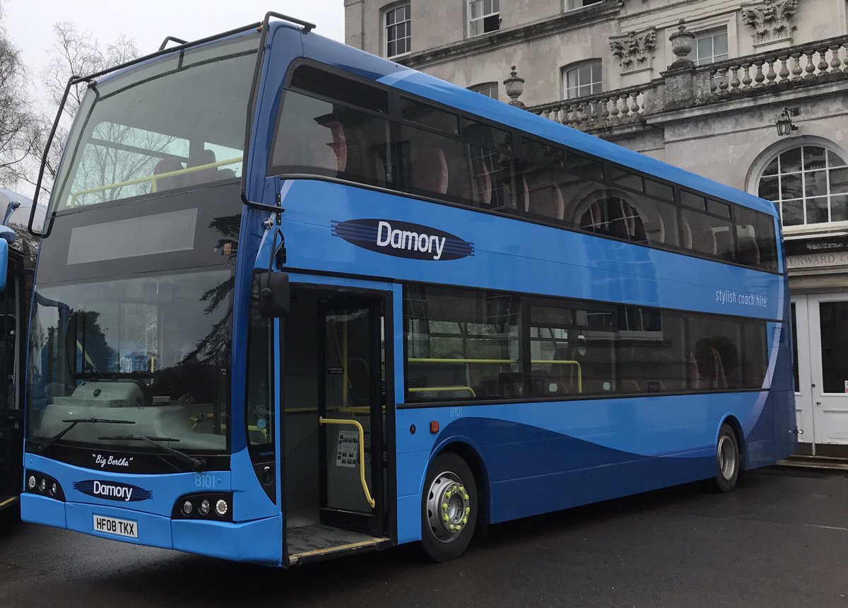 Big Bertha rides again. Our stylish 86 seater twin deck Scania is available for hire &amp; is seat belted for your safety. Call 01258 457101