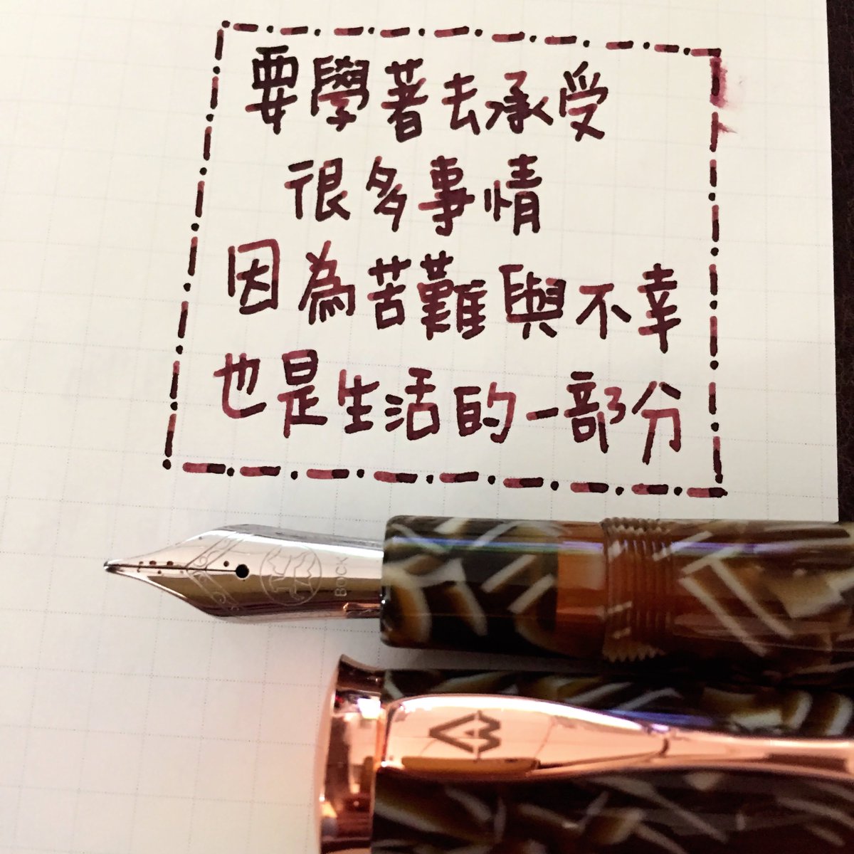 ShowHsu's tweet photo. #TAIWAN #2016FLYteam
#handwritten #手寫字
#鋼筆 #万年筆
#FountainPen #Pen #Taiwan製筆職人陳奕澤
#ArtWritePEN #AW #手作筆
#王子筆 #BockBB
#抖抖墨 #copper
#ipaper https://t.co/eOBsq3AHFE