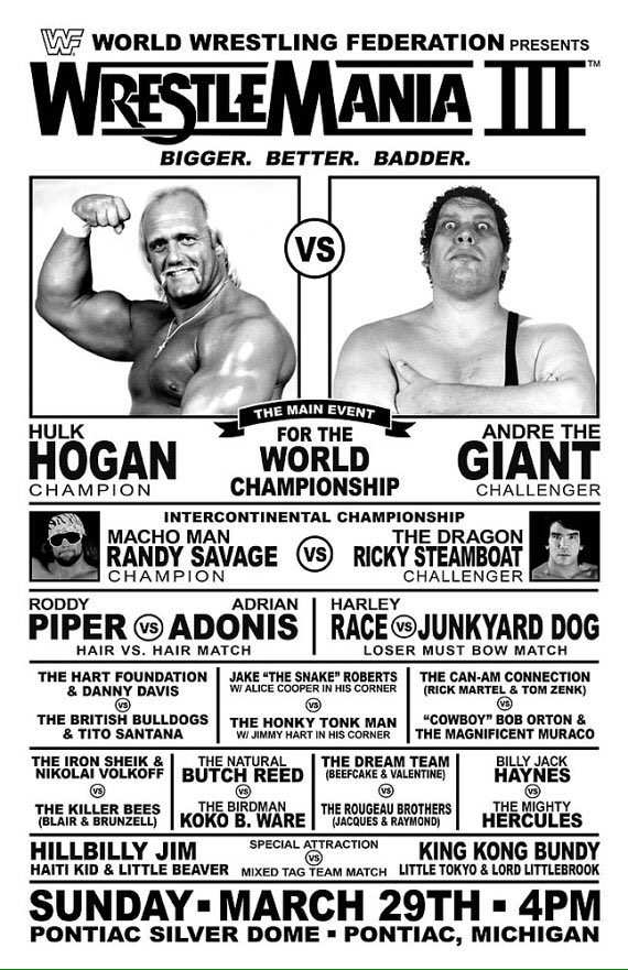 121875Raywwe1's tweet photo. Today Marks The 30TH Anniversary Of The Most Talked About Match In #Wrestlemania History Between @HulkHogan &amp; #AndreTheGiant https://t.co/heunb6EN62
