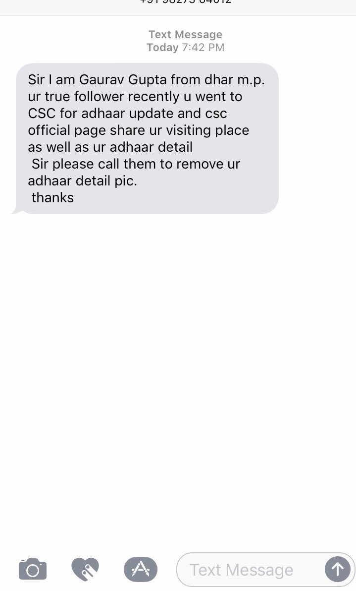 SaakshiSRawat's tweet photo. Thanks to all the unknown ppl who msged me to warn me about the leak of personal info last evening...#makeindiasecure https://t.co/LnqP4R70xC