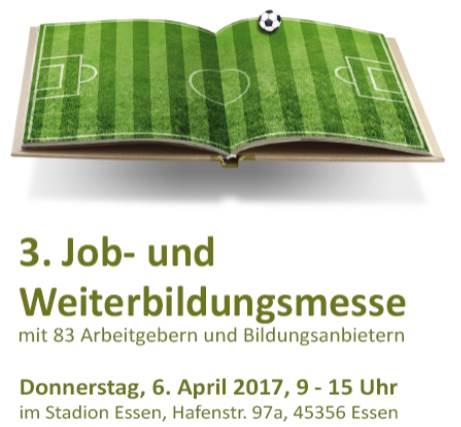BfzEssen's tweet photo. Am 6.4., 9-15h  sind wir bei der #Weiterbildungsmesse im Stadion Essen: #Bildungsberatung, #Bewerbungsmappencheck &amp; Vorträge. Kommt vorbei! https://t.co/yh7meA54df