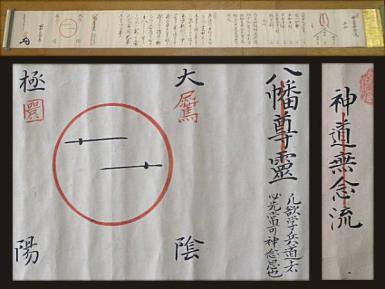 百】神道無念流 伝書 傳書巻物 江戸時代(安政五年) 免許皆伝書 剣術