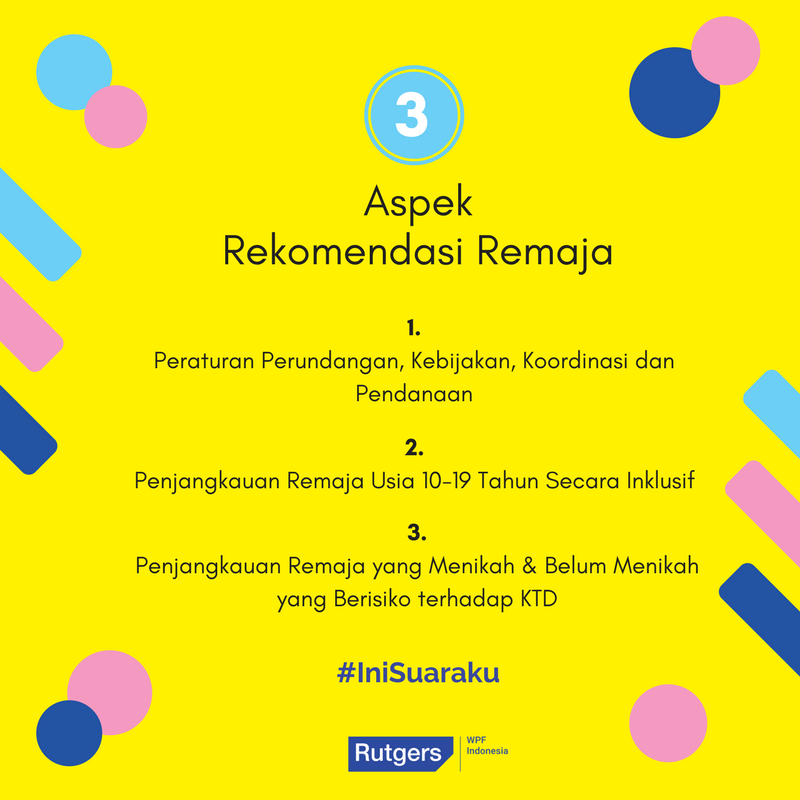 gemilangsehat's tweet photo. #TemuRemaja bbrp hari yang lalu menghasilkan rekomendasi yg harus segera ditindaklanjuti. Apa saja aspek yg ada di rekomendasi #iniSuaraku? https://t.co/5ALeVjFPvw