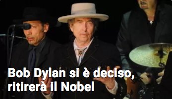 updayIT's tweet photo. Bob Dylan ce l'ha fatta... #Nobel https://t.co/u0qA353pCK https://t.co/JmURuFqiol