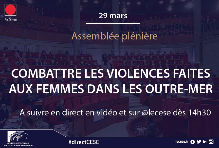 lecese's tweet photo. 🕞📢 Plénière - Combattre les violences faites aux #femmes dans les Outre-mer ► En direct dès 14h30 sur https://t.co/VJfSVDzpp1 ⤵️ https://t.co/3FSUTxGIAX
