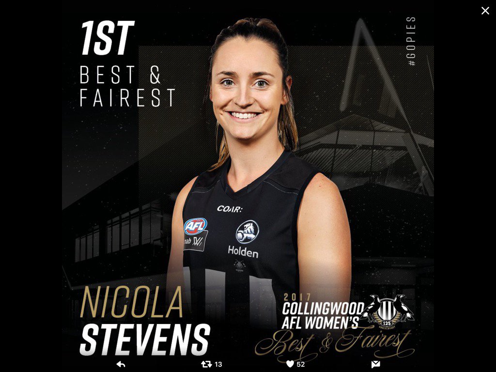 Former Pascoe Vale Panthers junior @nicstevenss has added a B&F to her all Aus. Selection #paccoproud