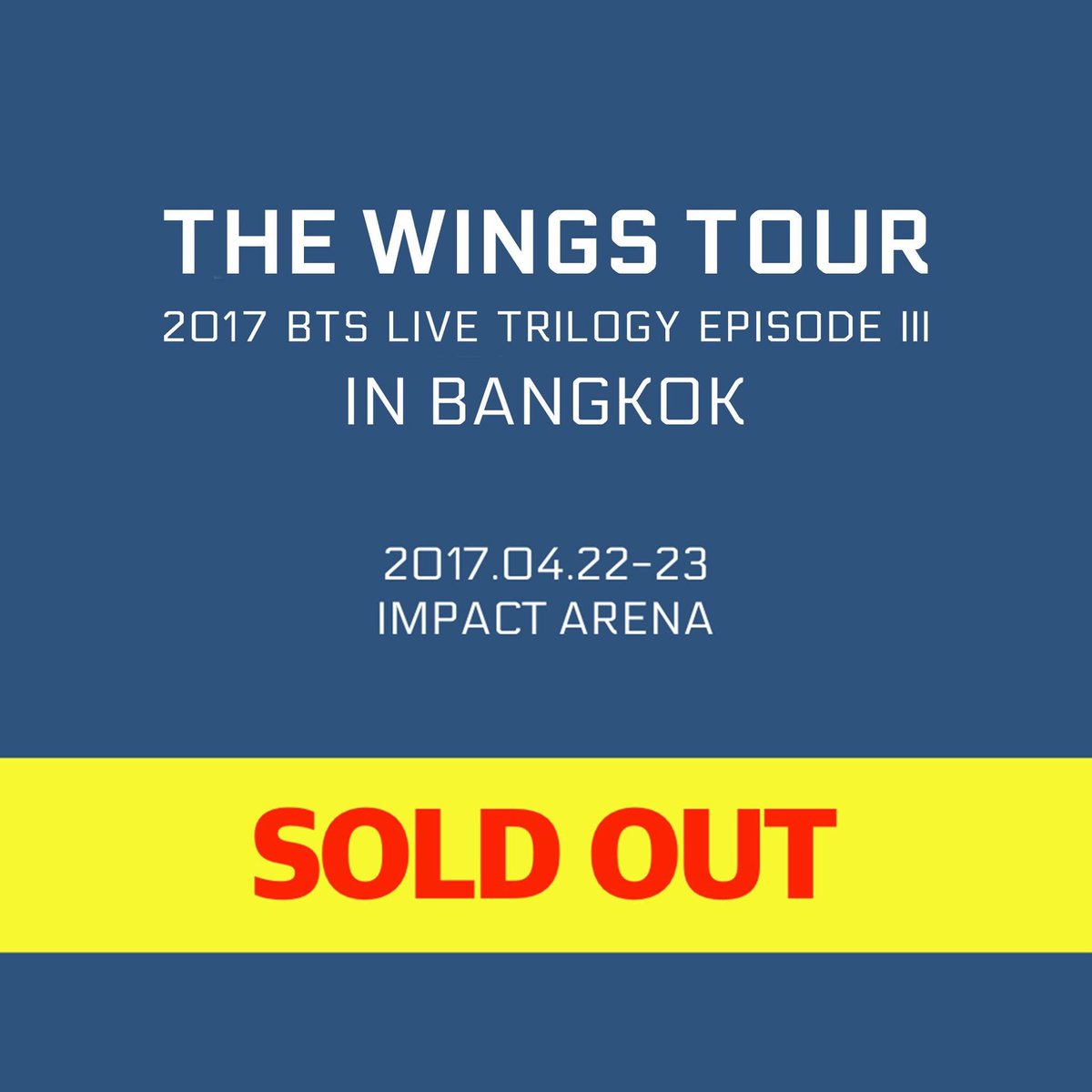 unniepreorder's tweet photo. แก!!!! ผู้จัดมาแจ้งแล้วว่าบัตรคอน #THEWINGSTOURinbangkok SOLD OUT แล้วนะ!!!! 🎉🎉🎉 https://t.co/o0qGFFieDk