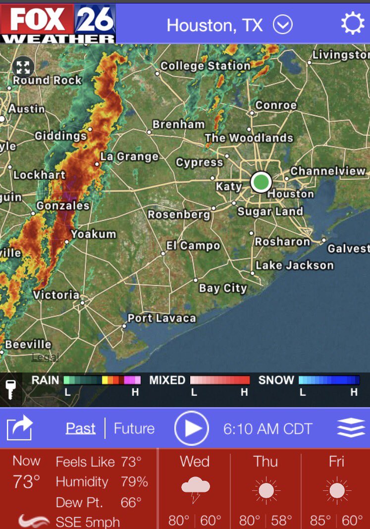 FOX26Houston's tweet photo. Storm front approaching- good morning to have the Fox 26 Houston Weather app Download it now. #YGCWA Your Gulf Coast Weather Authority https://t.co/1MGye0hOLf