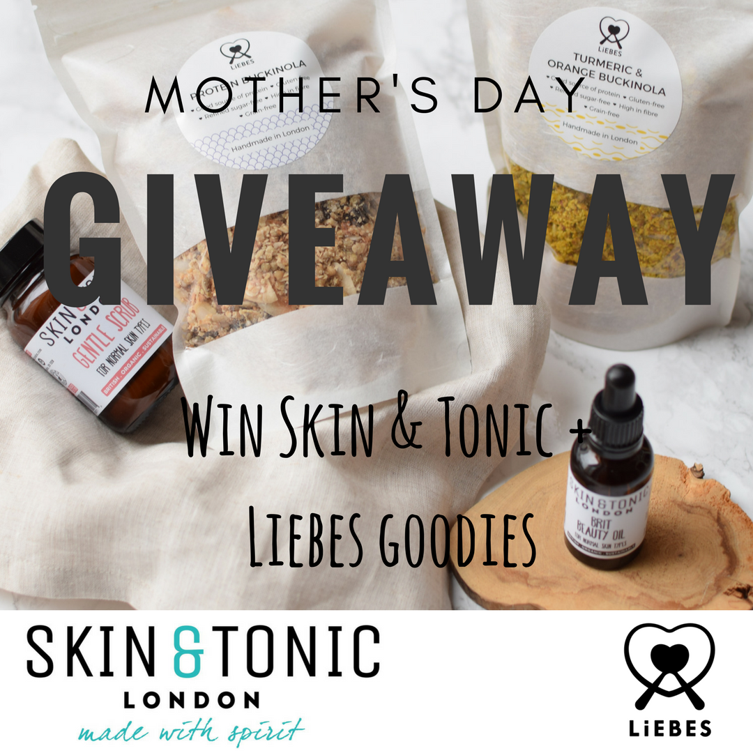 liebesfoods's tweet photo. MOTHER'S DAY GIVEAWAY 💛 WIN goodies from @liebesfoods & @_SKINANDTONIC ! Follow us both & RT 🌟 Ends Sunday! 🍀 #granola #protein #beauty https://t.co/uh5eFq65FE
