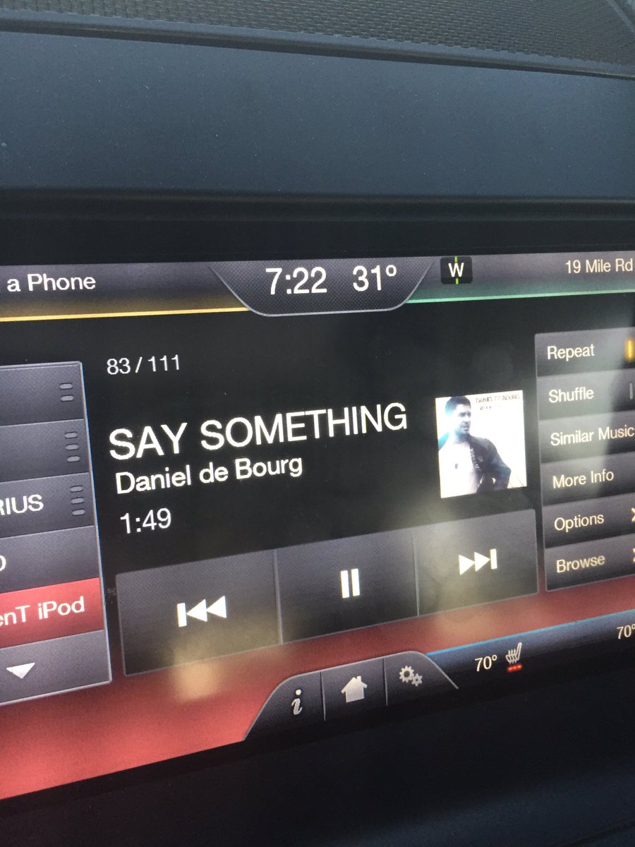 jentrice's tweet photo. This felt religious in the car this morning @danieldebourg Love ya! #TeamDDB #DDBDiehard #SaySomething #DDBMixtapes https://t.co/1pMj26oOPJ