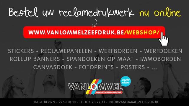 Om u nog sneller van dienst te zijn kan je nu ook online bestellen via onze webshop: vanlommelzeefdruk.be/webshop/
 #webshop #reclamedrukwerk