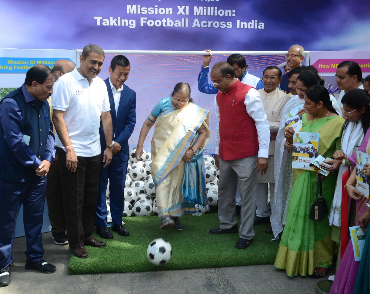 VijayGoelBJP's tweet photo. Some more pictures from the mass #football distribution prog for MPs in Parliament to promote #FIFAU17WC,#Mission11Million & #sports culture https://t.co/gGKvErm4Yq
