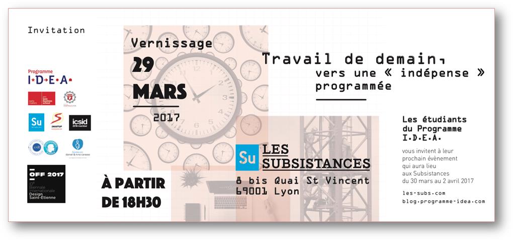 Retrouvez l'expo "#Travail de demain" des étudiants @ProgrammeIDEA aux @subsistances #Lyon dès ce soir! ow.ly/fHjp30amC5N #earlymakers