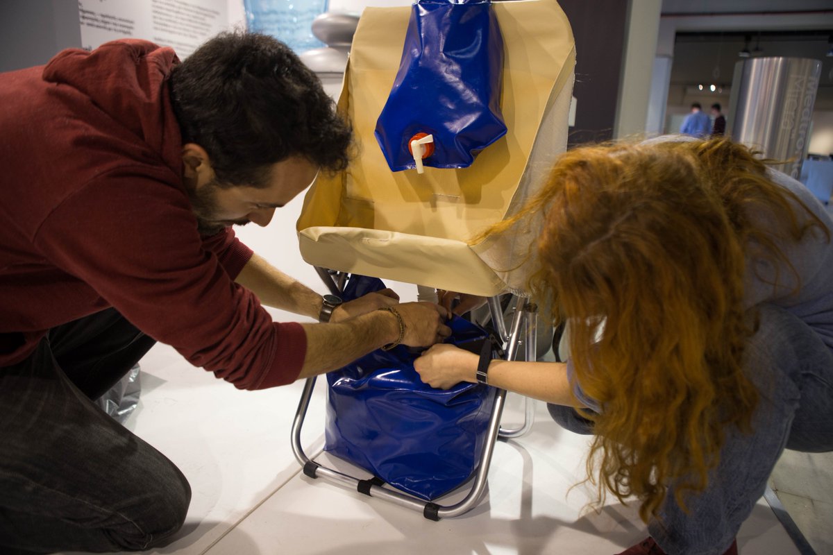 Taproot_Design's tweet photo. WALY @ @Stegi_occ booth @AthensSciFest ! WALY is a mobile water supply unit of use in refugee camps and other temporary outdoor living units https://t.co/4CnQgs7XNL