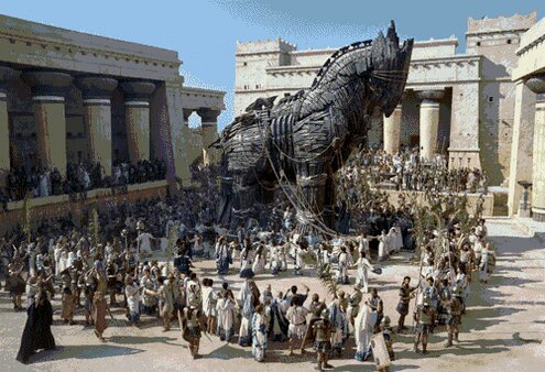 MythoSense's tweet photo. The Trojan Horse is a tale from the Trojan War about the subterfuge that the Greeks used to win the war. #MythoSense #greekmythology https://t.co/jcpgdEk91U