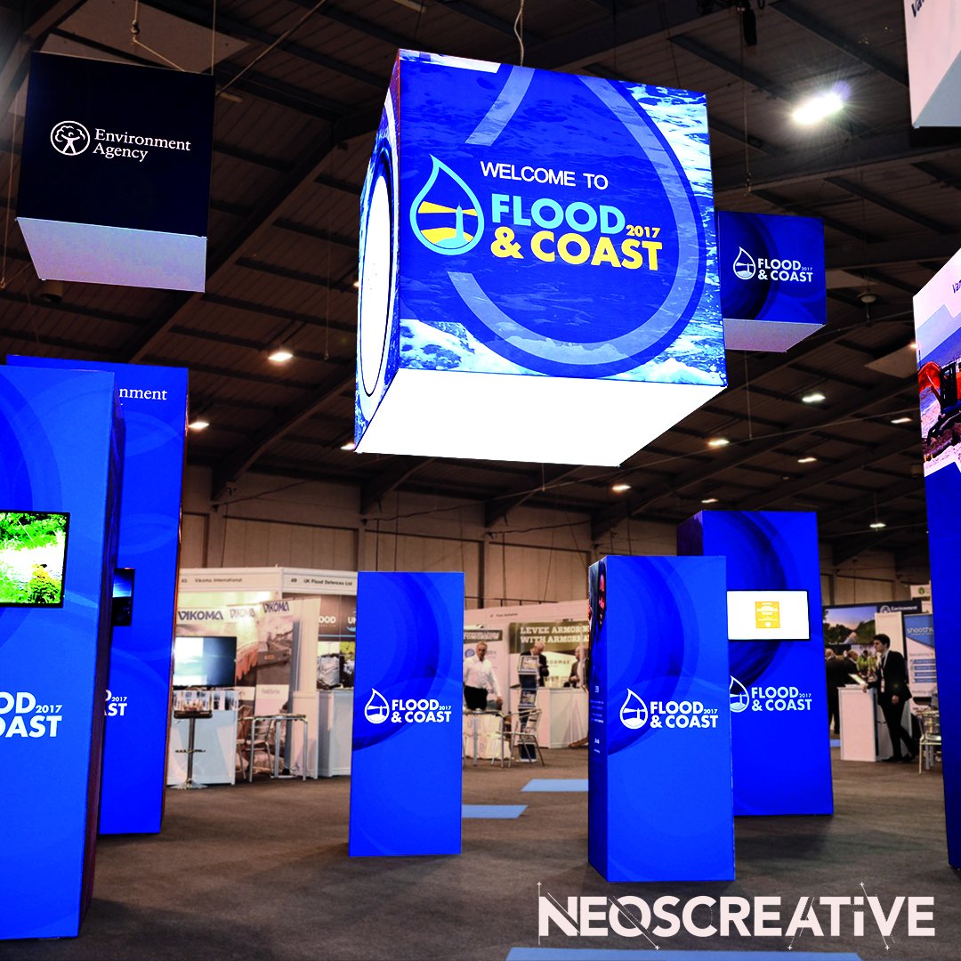 NeosCreative's tweet image. Make an entrance! We made sure visitors were welcomed to @floodandcoast 2017 with a wow factor! #FloodandCoast17 #floodandcoast2017