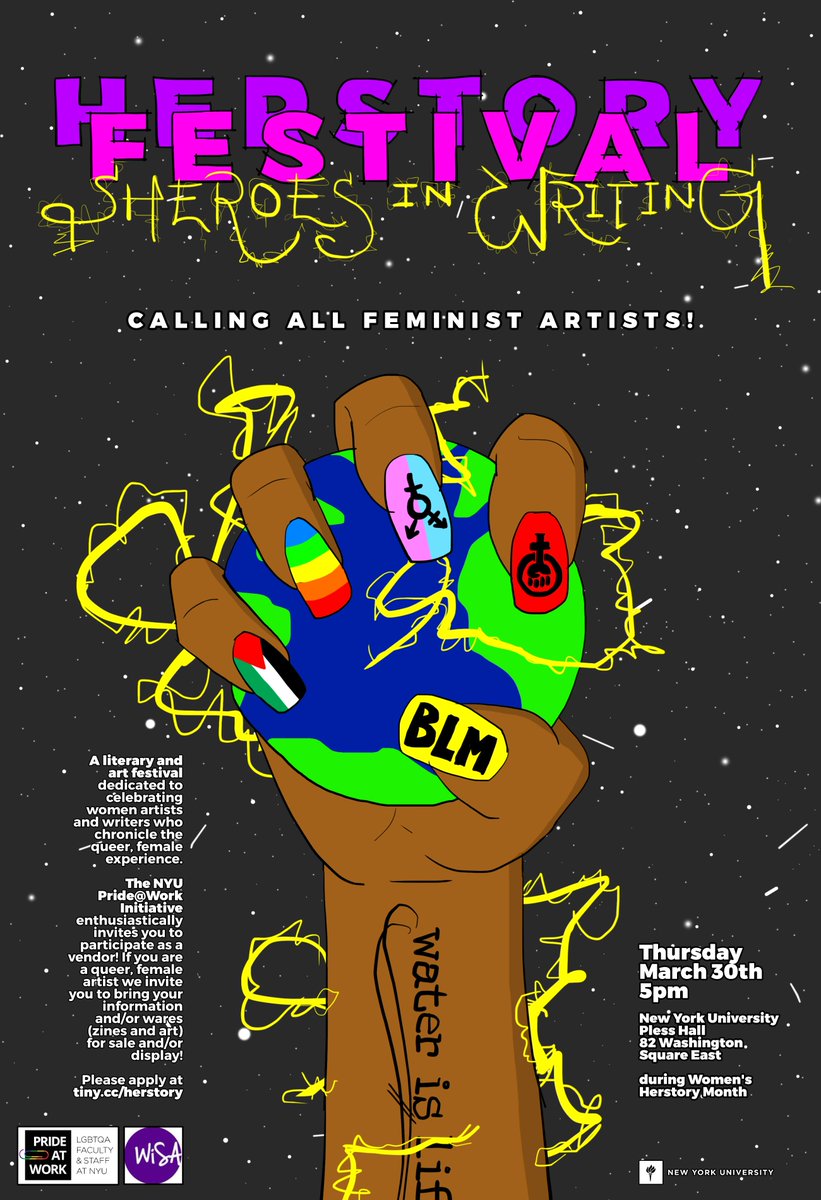 alycinwonderlnd's tweet image. TOMORROW: Herstory Festival: Sheroes in Writing, 5pm, NYU Pless Hall, 82 Washington Square East. Come for wine, stay for the zines :)