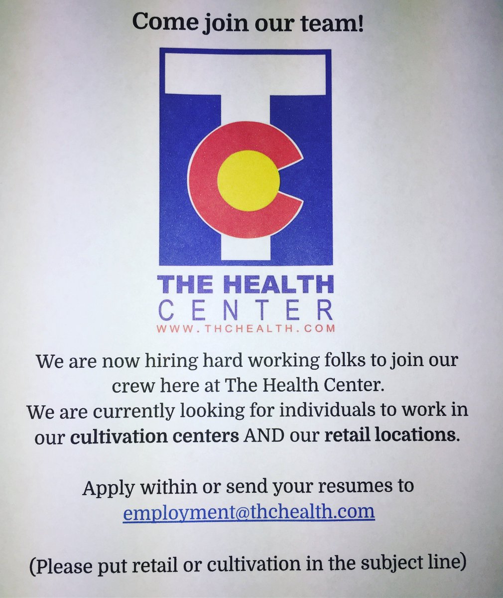 thchealth's tweet photo. The Health Center @thchealth is now hiring! https://t.co/ecRz49Lhci