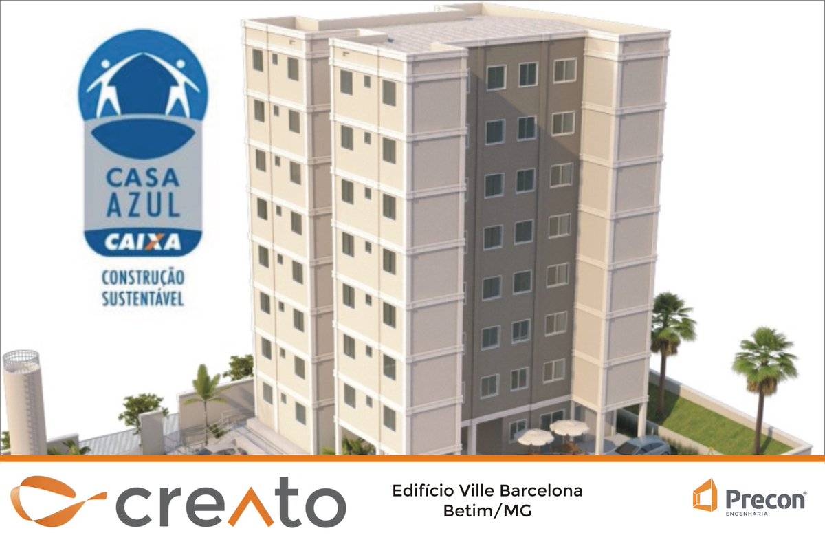 creatobrasil's tweet photo. O Edificio Ville Barcelona, em Betim/MG foi o 1º empreendimento do programa MCMV, certificado no Brasil no selo Casa Azul da CEF. https://t.co/dK2hsKDczI