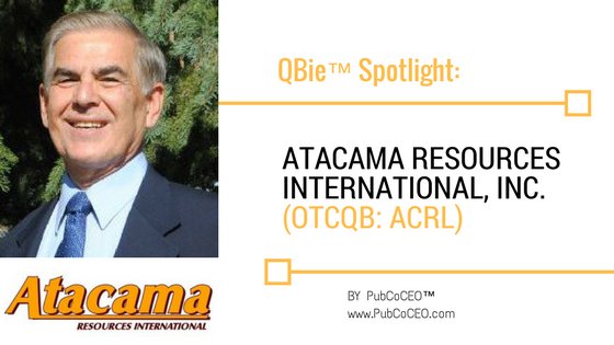 PubcoCEO's tweet photo. QBie Spotlight: Atacama Resources International, Inc. (#OTCQB: $ACRL) #Good2Drive @acrl_inc
https://t.co/ey37zg8Yhs https://t.co/oyCqiJUsN7