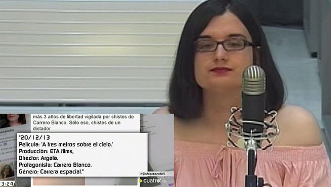 Cassandra Vera condannata ad un anno di prigione per 13 tweets su Carrero Blanco