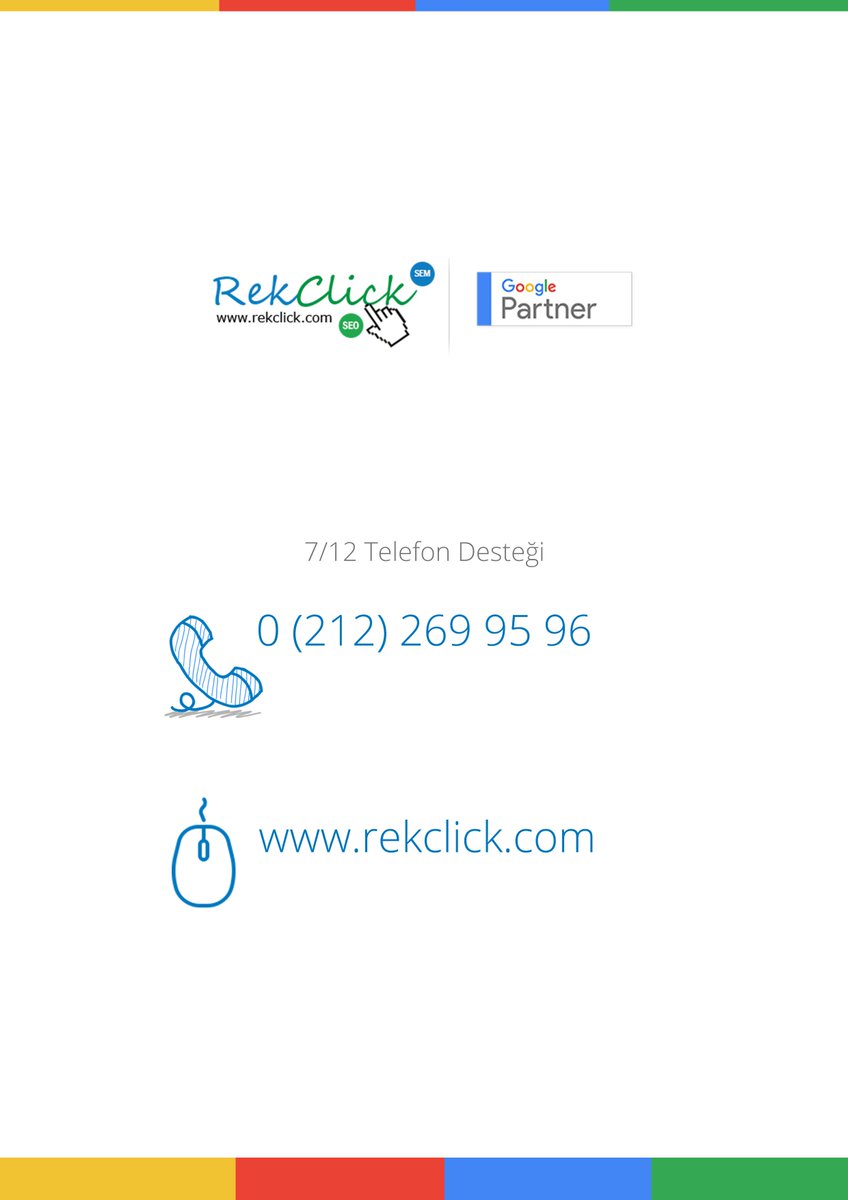RekClick's tweet photo. Google AdWords Reklam &amp; SEO Ajansı
https://t.co/l0rvNa8s4L

#Google #GoogleAdWords #GooglePartners #AdWords #AdWordsAjansı #SEO #SEOY17 https://t.co/bhCfJ8238E