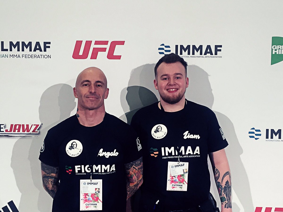 AngeloTarantini's tweet photo. DAY 1 ๐ฎ๐น&๐ฎ๐ช@IMMAFed @FIGMMA
#IMMAFEUROS17 #IMMAF #UFC #FIGMMA #Cutman #CutTeam #MMA #TheSardinianCutman #FirstAidSystems @QwickAID https://t.co/Vo134gShXl