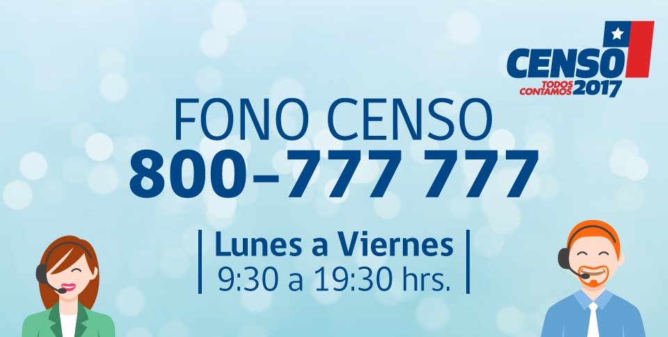 Tienes dudas respecto al próximo Censo del miércoles 19 de abril? 🤔. Ya te puedes contactar al FonoCenso: 😀
☎️   800 777 777  ☎️