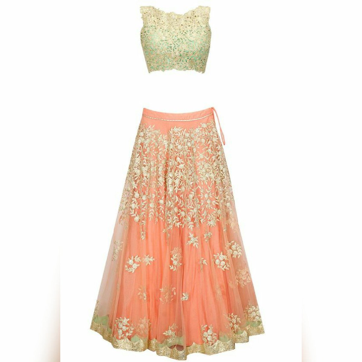 divinnoofficial's tweet photo. #beautiful embllished green and peach sleeveless lehenga from our latest collection.
For order and customisation call us on +91-9560454446. https://t.co/BmZYtBpXqV