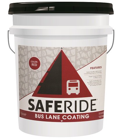 SealMasterNet's tweet photo. Communities turn to SafeRide Bus Lane Red to streamline traffic patterns, promote safety. #PavementMaintenanceSupply #OneStopSource #Asphalt https://t.co/eS4ov1a4X4