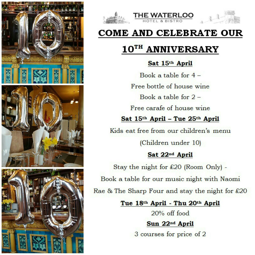Come and join us this April as we celebrate our 10th Anniversary.