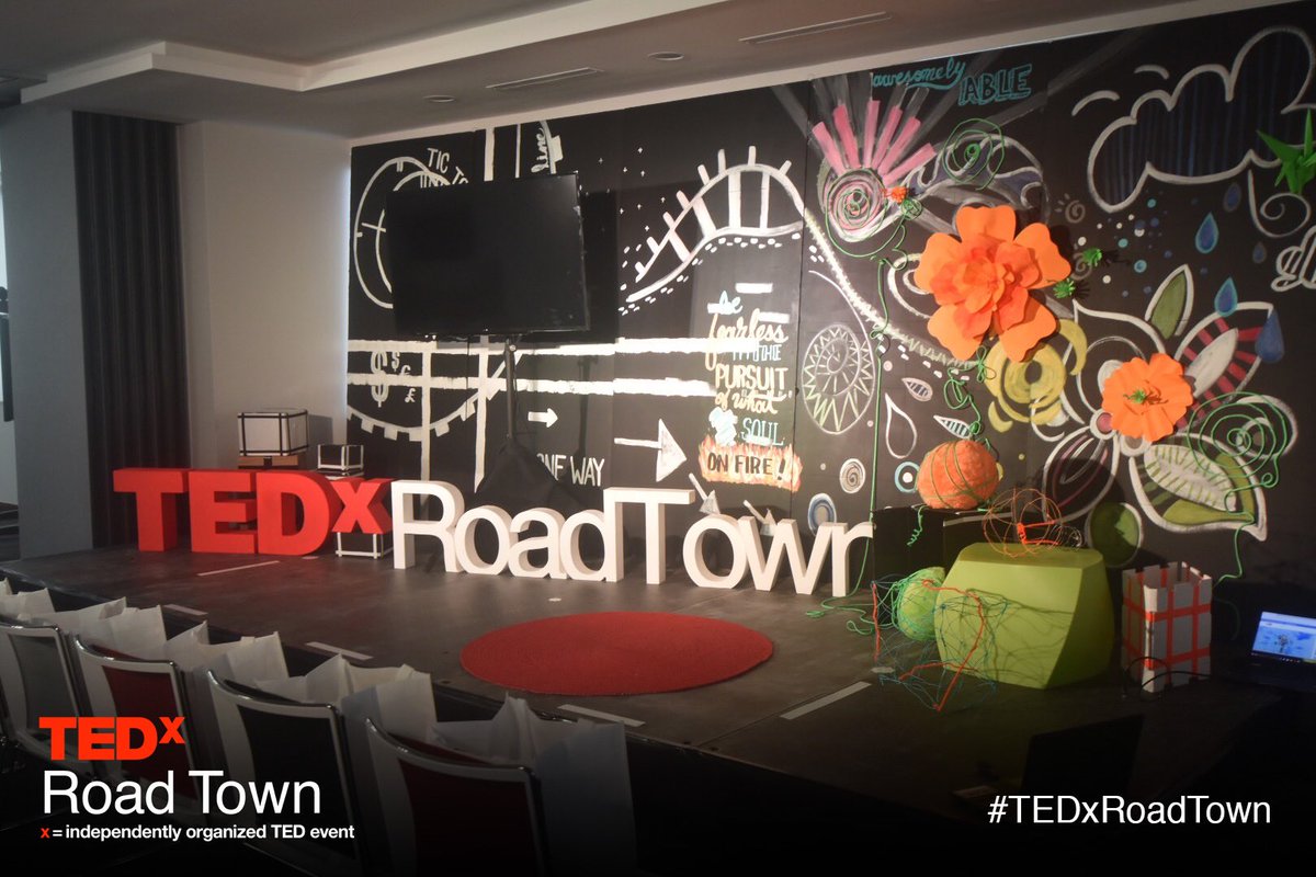 TEDxRoadTown's tweet photo. The stage is set and we are ready to go! See you soon #TEDxRoadTown #TEDx #BVI #TEDxRT https://t.co/HhxMa1OUHg