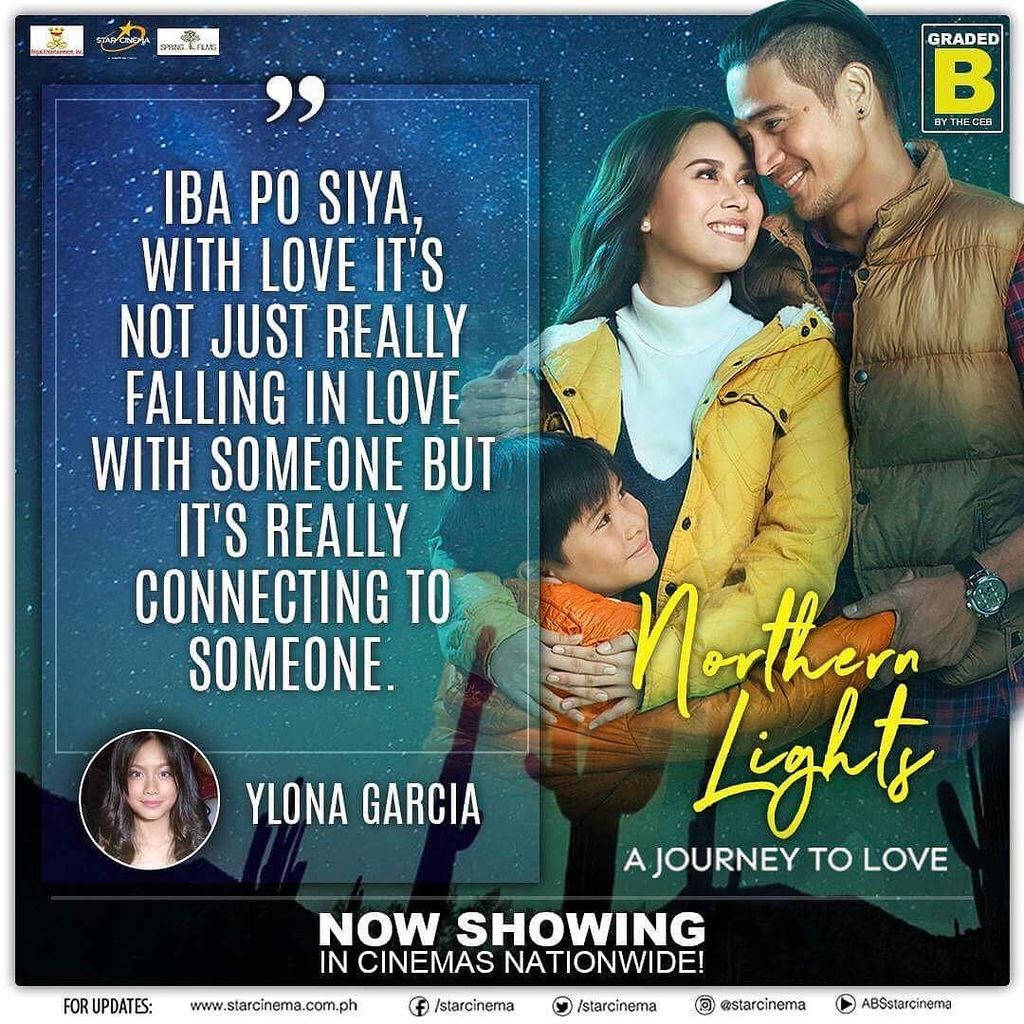 StarCinema's tweet photo. What @ylonagarcia learned from #NorthernLightsAJourneyToLove Nood na! #NorthernLightsNowShowing https://t.co/O3ZfPUwoyh