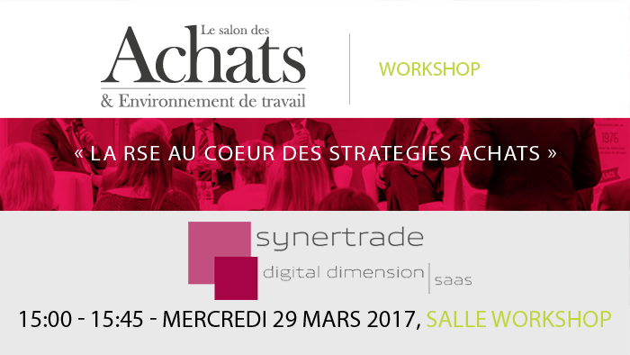 TravailAchats's tweet photo. #SAET2017 #SAETCONFS @SynerTrade_Fr place la #RSE au cœur de vos stratégies achats ! Allez les écouter à 15h ! https://t.co/4b5dfZO7M8