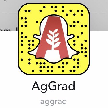 We are taking over the @AgGradNation Snapchat today! Add to follow along and see the Department of Ag!
