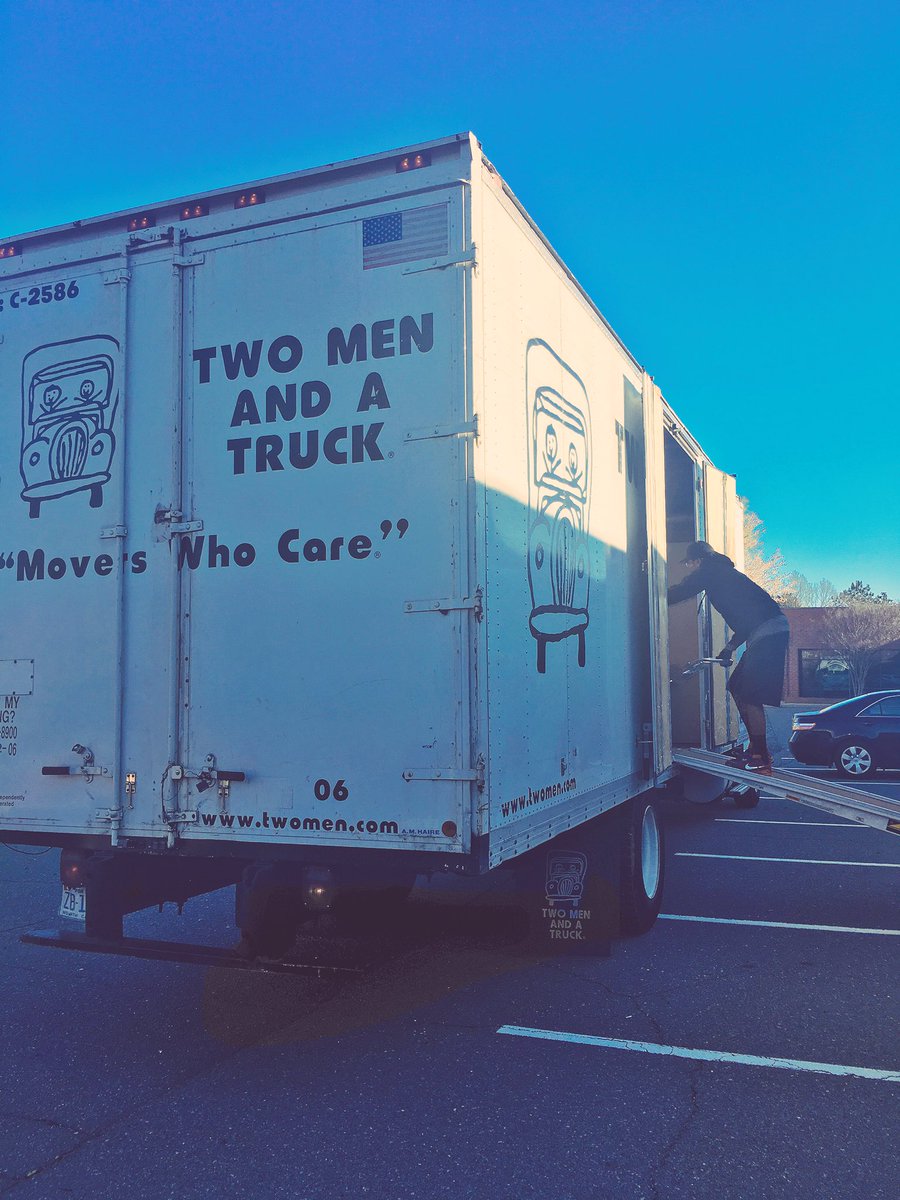 It's moving day! Thanks <a href="/TwoMenCLT/">TWO MEN AND A TRUCK Charlotte</a> for donating your services, and doing it with a smile. Come visit us in uptown at our new office.