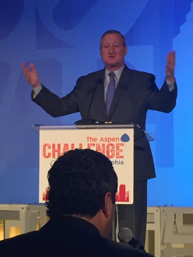 madamemunich's tweet photo. 2 @MayorKenney "But I look at the promise in this room and know you can succeed!" #AspenChallenge #UnityMakesPhilly #B3STHS @i_r_she https://t.co/XNGXbZ1lQd