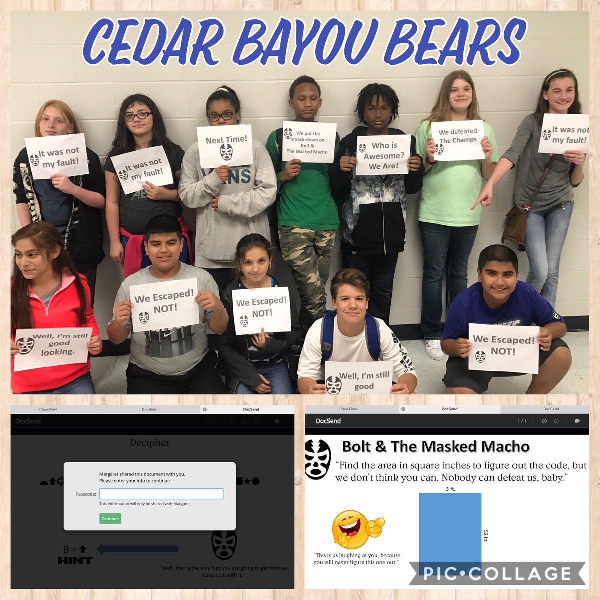 EdTechJennifer's tweet image. S&apos;s in Mrs. Cayton&apos;s after school tutorials @cbjbears learn while laughing!  #EscapeRoom #ExtendLearning @EdTechGina @CurlMJ @gccisd_edtech